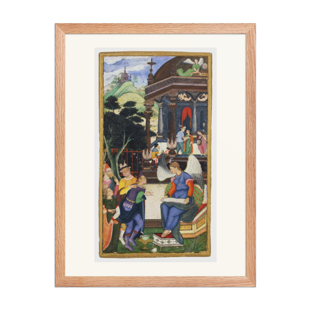 An Angel Conversing with Europeans, c. 1610 | Restored Mughal Wall Art — view 3