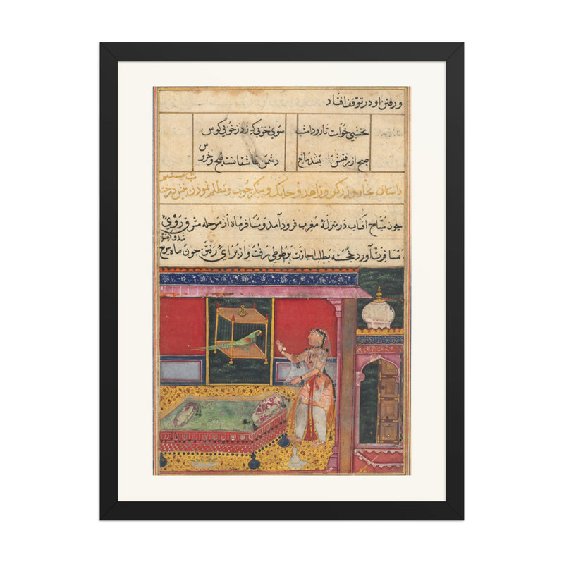The Parrot's Advice — Tutinama, Sixth Night | Restored Mughal Wall Art