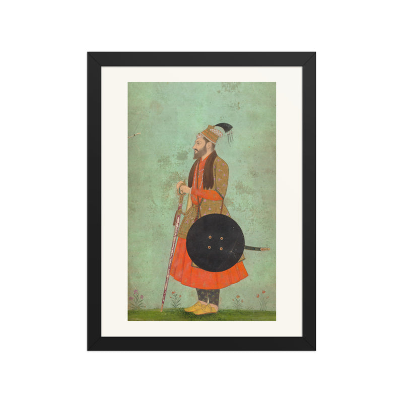 Portrait of Prince Murad Bakhsh, Youngest Son of Shah Jahan (c. 1655) — Restored Mughal Wall Art