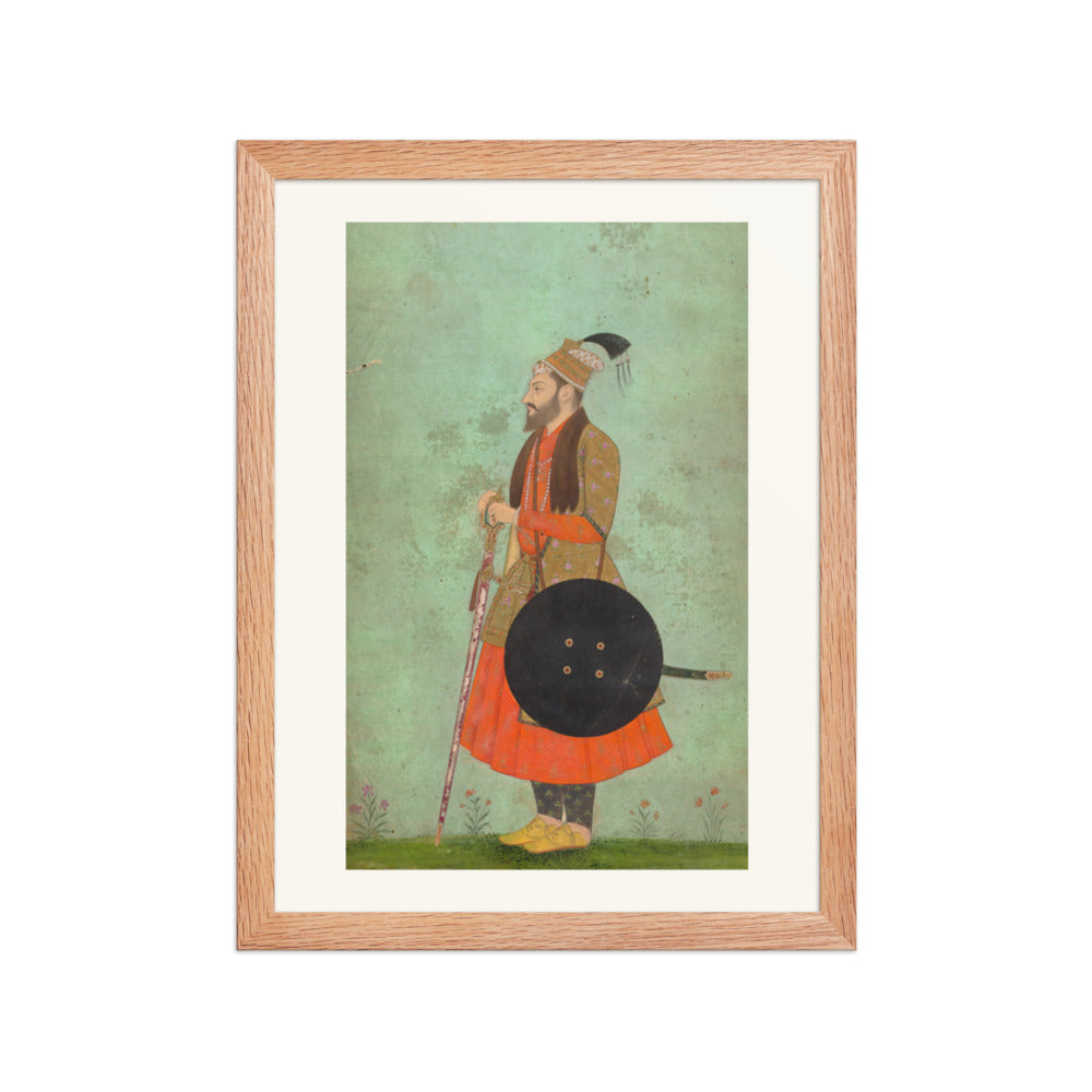 Portrait of Prince Murad Bakhsh, Youngest Son of Shah Jahan (c. 1655) — Restored Mughal Wall Art — view 2