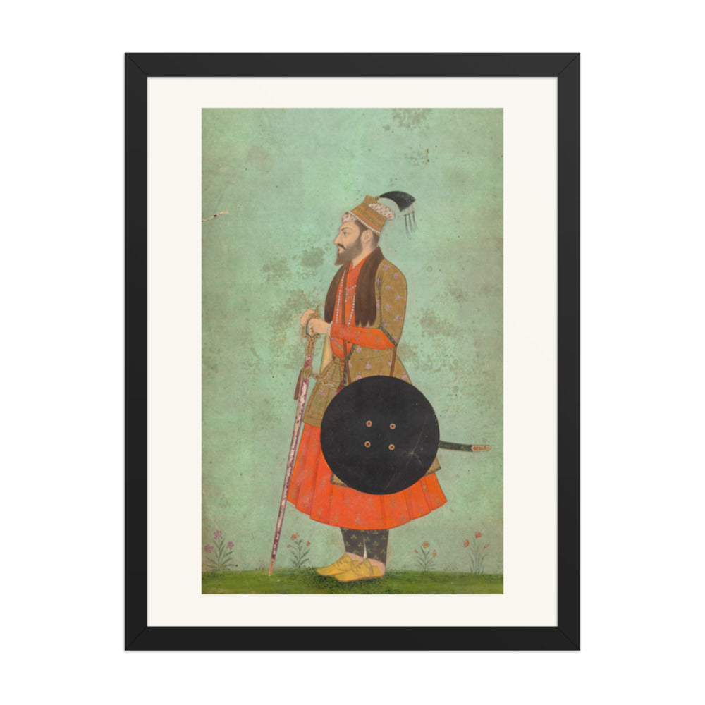 Portrait of Prince Murad Bakhsh, Youngest Son of Shah Jahan (c. 1655) — Restored Mughal Wall Art — view 4