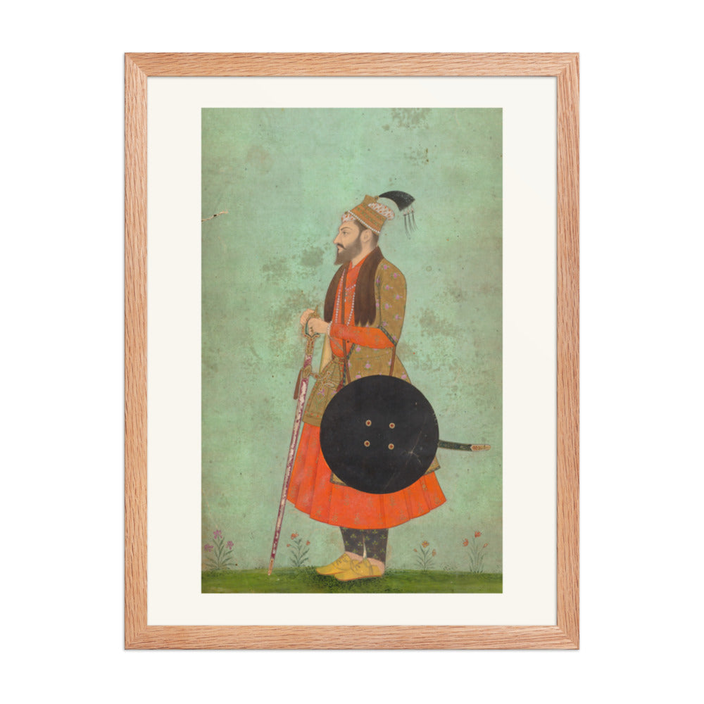 Portrait of Prince Murad Bakhsh, Youngest Son of Shah Jahan (c. 1655) — Restored Mughal Wall Art — view 5