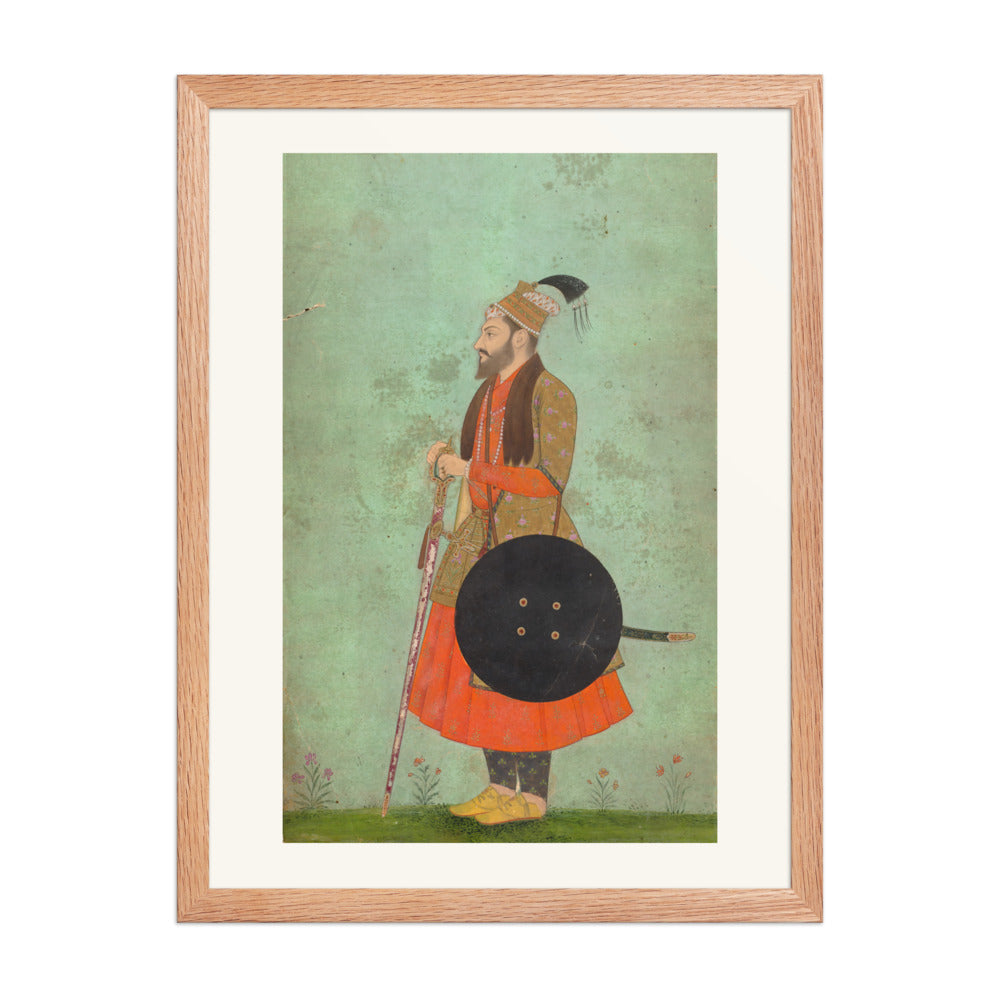 Portrait of Prince Murad Bakhsh, Youngest Son of Shah Jahan (c. 1655) — Restored Mughal Wall Art — view 2