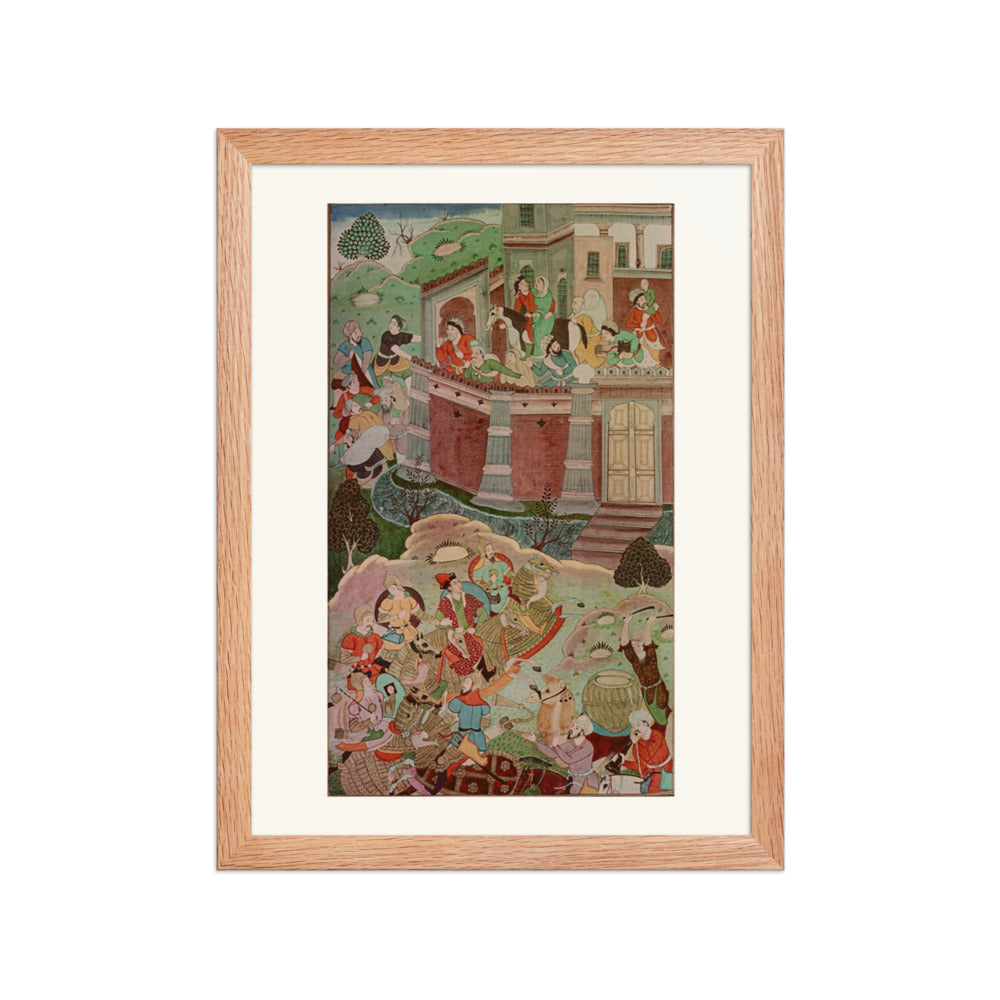 Arik Buka Defeats Alghu — Jami al-Tavarikh | Restored Mughal Wall Art — view 2