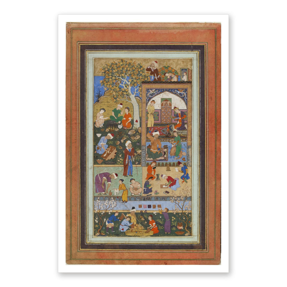 A School Scene by Mir Sayyid Ali | Restored Persianate Wall Art — view 7