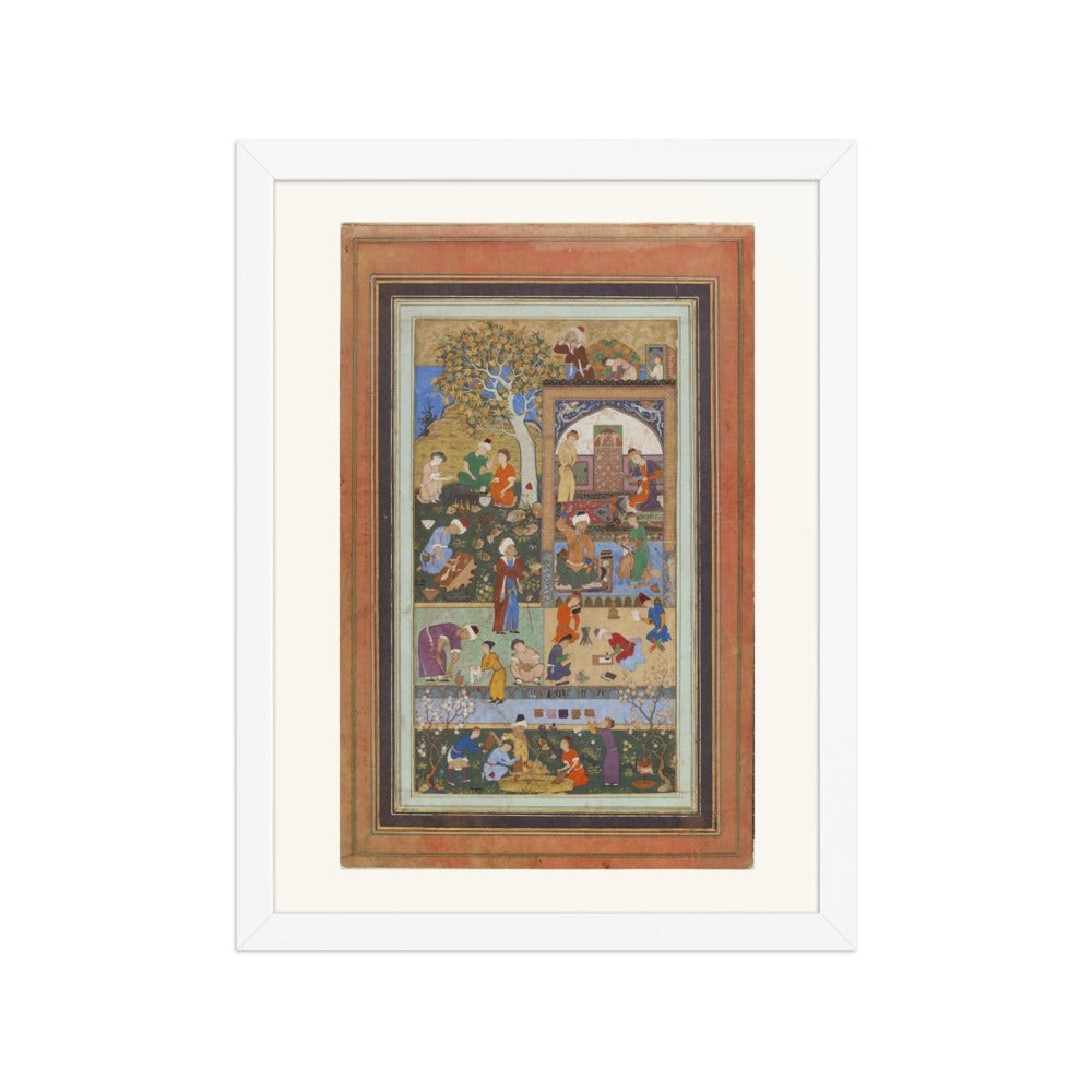 A School Scene by Mir Sayyid Ali | Restored Persianate Wall Art — view 6