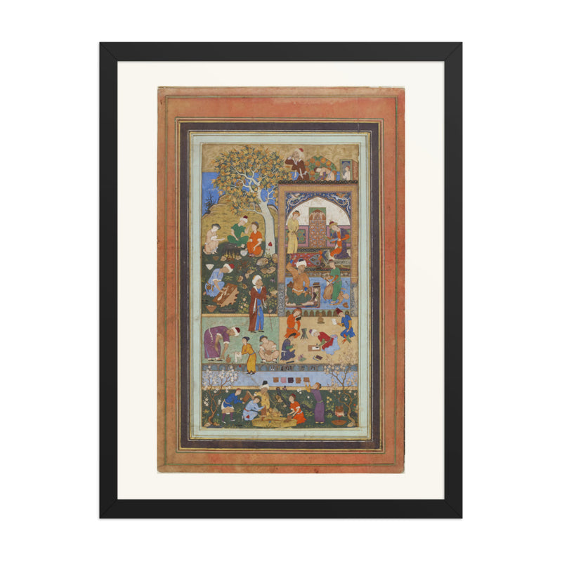 A School Scene by Mir Sayyid Ali | Restored Persianate Wall Art
