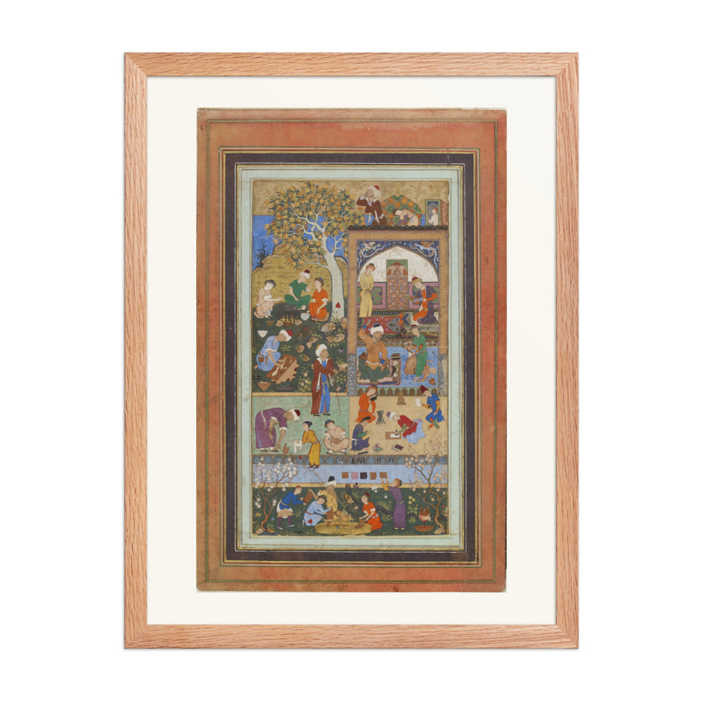 A School Scene by Mir Sayyid Ali | Restored Persianate Wall Art — view 3
