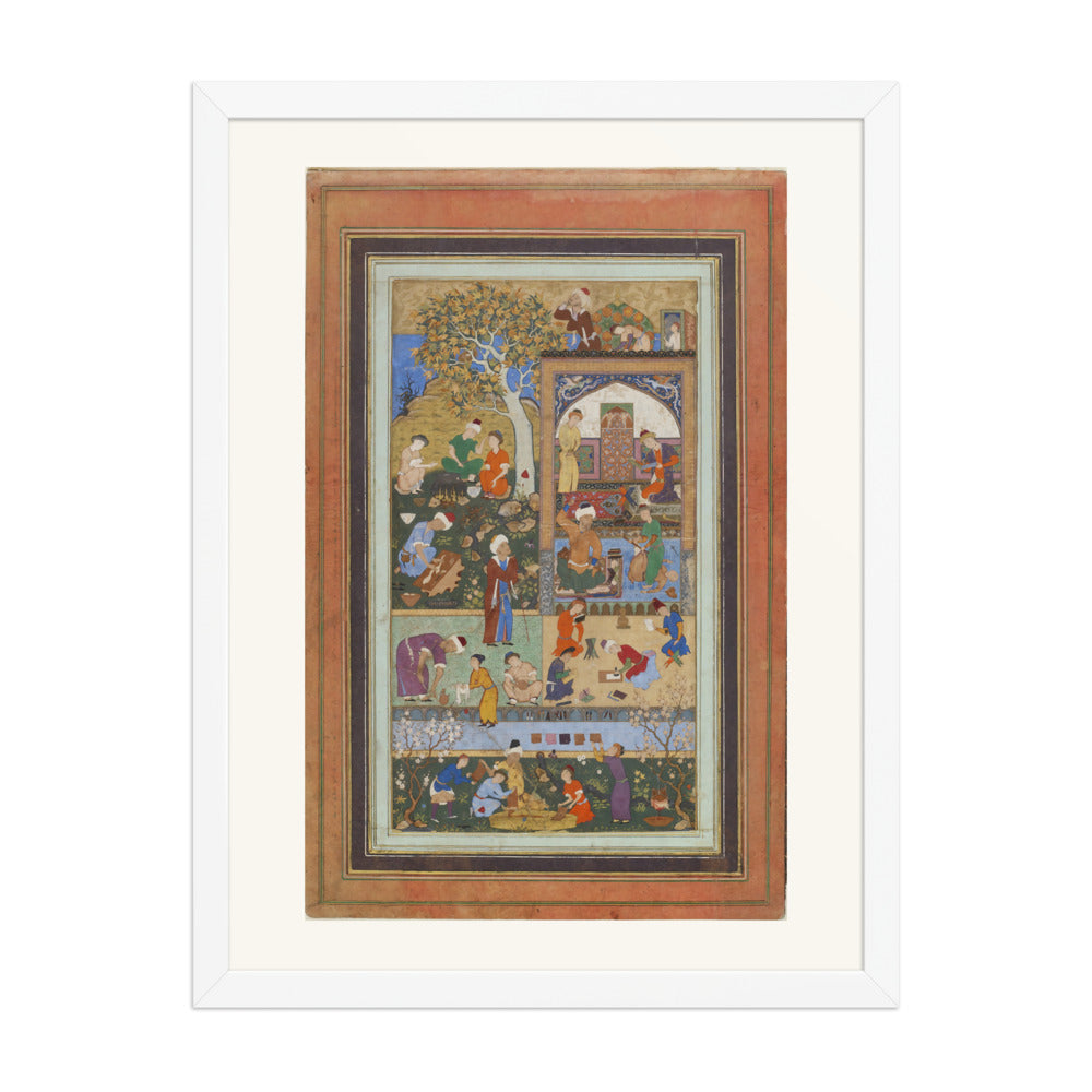 A School Scene by Mir Sayyid Ali | Restored Persianate Wall Art — view 5
