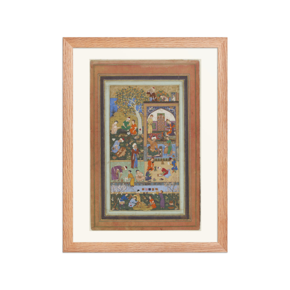 A School Scene, by Mir Sayyid 'Ali | Restored Persian Miniature — view 4
