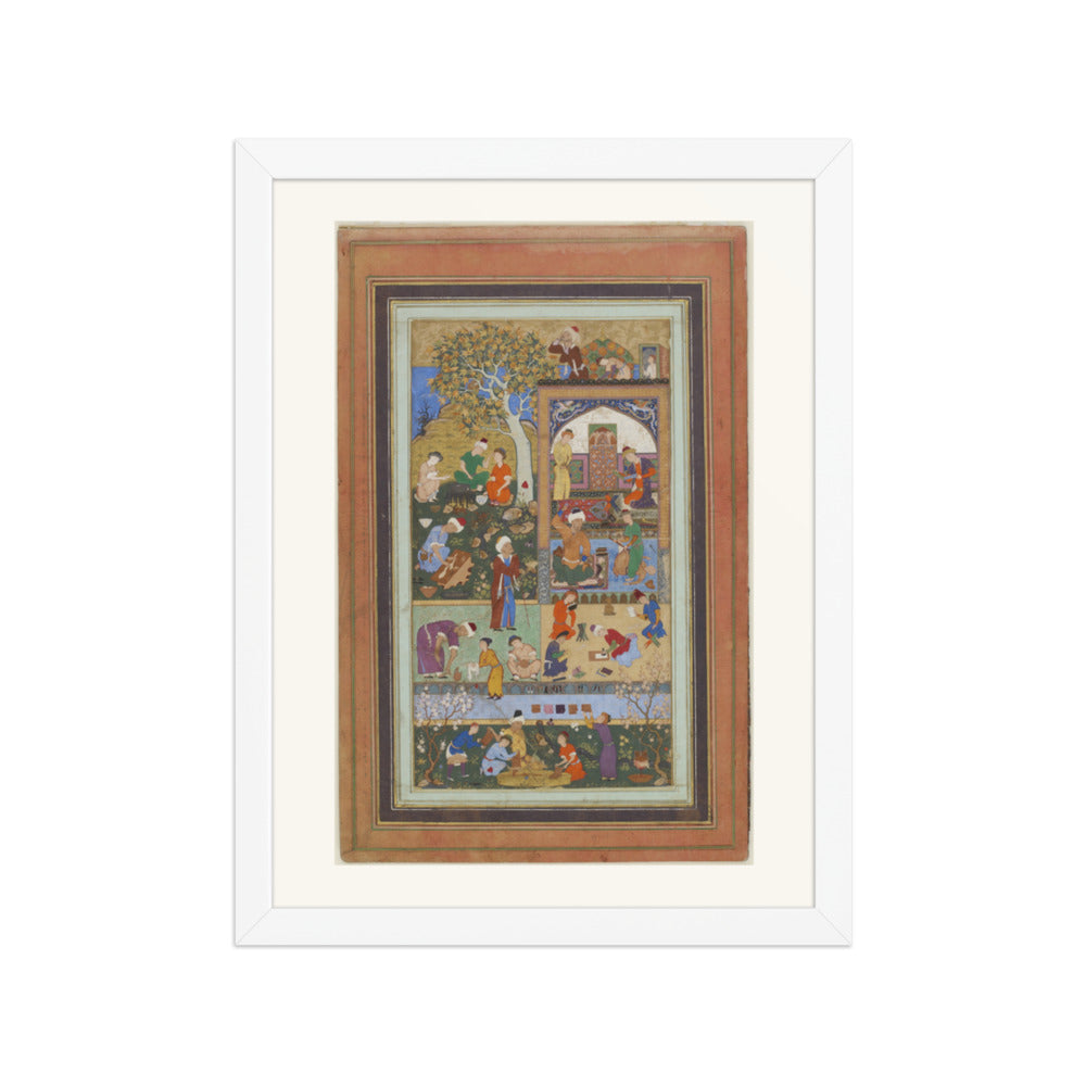 A School Scene, by Mir Sayyid 'Ali | Restored Persian Miniature — view 6