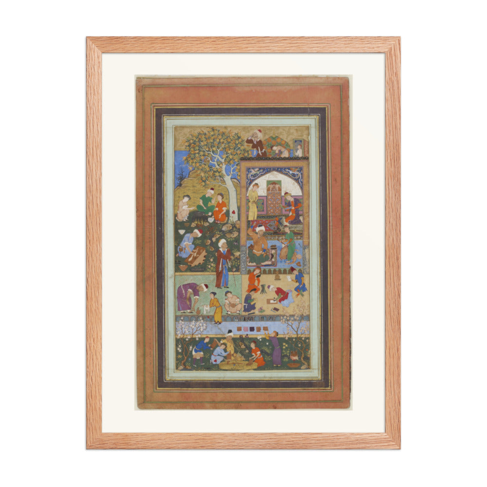 A School Scene, by Mir Sayyid 'Ali | Restored Persian Miniature — view 3