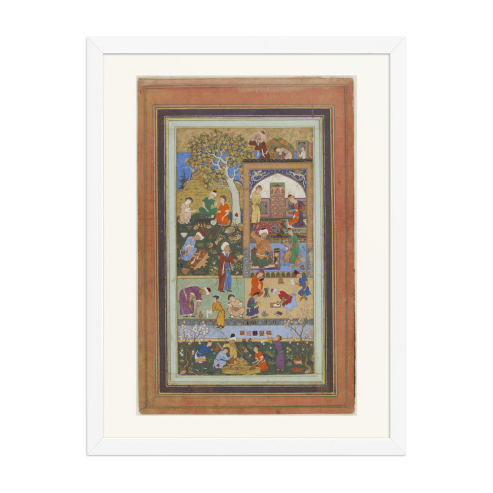 A School Scene, by Mir Sayyid 'Ali | Restored Persian Miniature — view 5