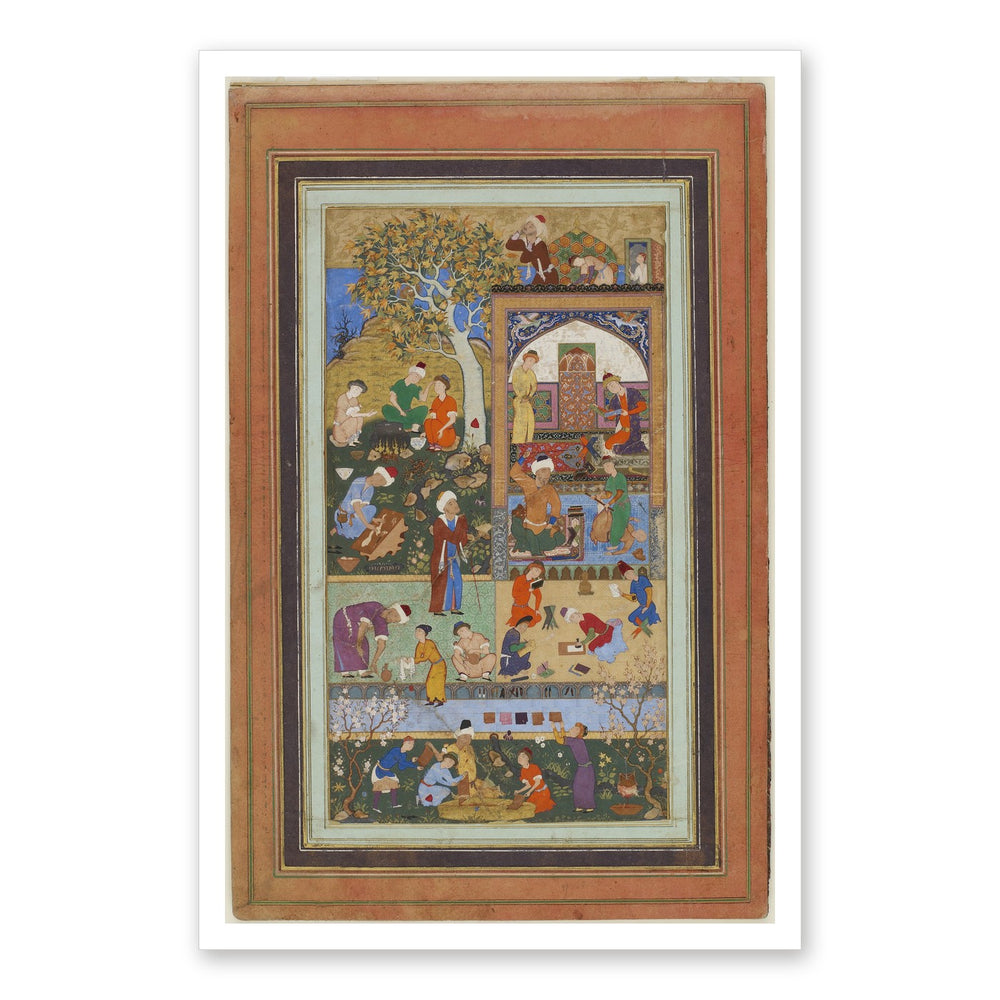 A School Scene, by Mir Sayyid 'Ali | Restored Persian Miniature — view 7