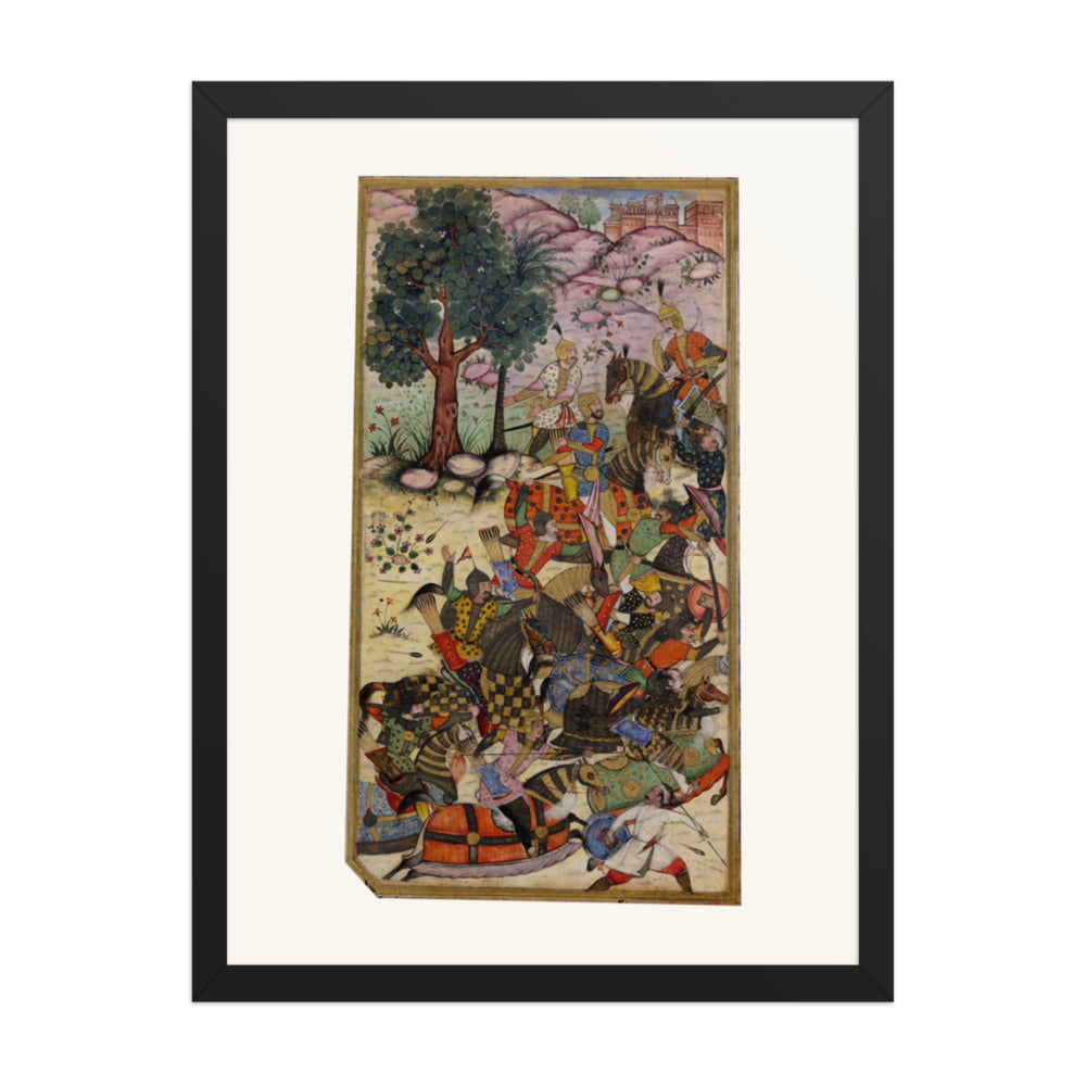 Babur Drives the Uzbeks Toward Samarkand | Restored Mughal Wall Art — view 4