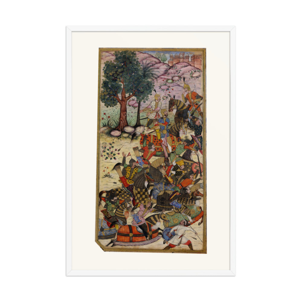 Babur Drives the Uzbeks Toward Samarkand | Restored Mughal Wall Art — view 9