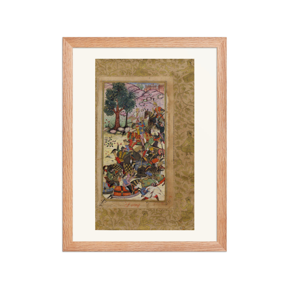Babur Drives the Uzbeks Toward Samarkand | Restored Mughal Wall Art — view 4