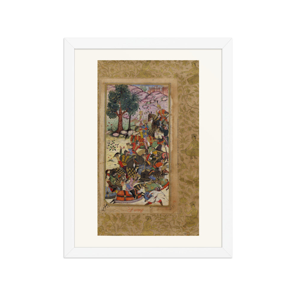 Babur Drives the Uzbeks Toward Samarkand | Restored Mughal Wall Art — view 6