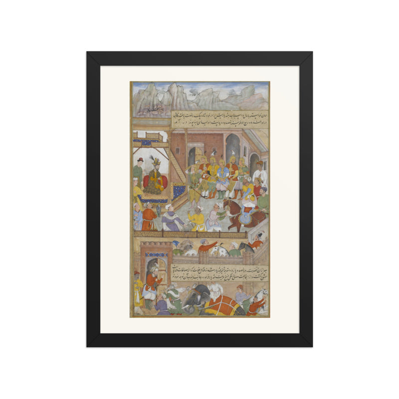 Babur's Triumph at Kabul — Restored Mughal Wall Art