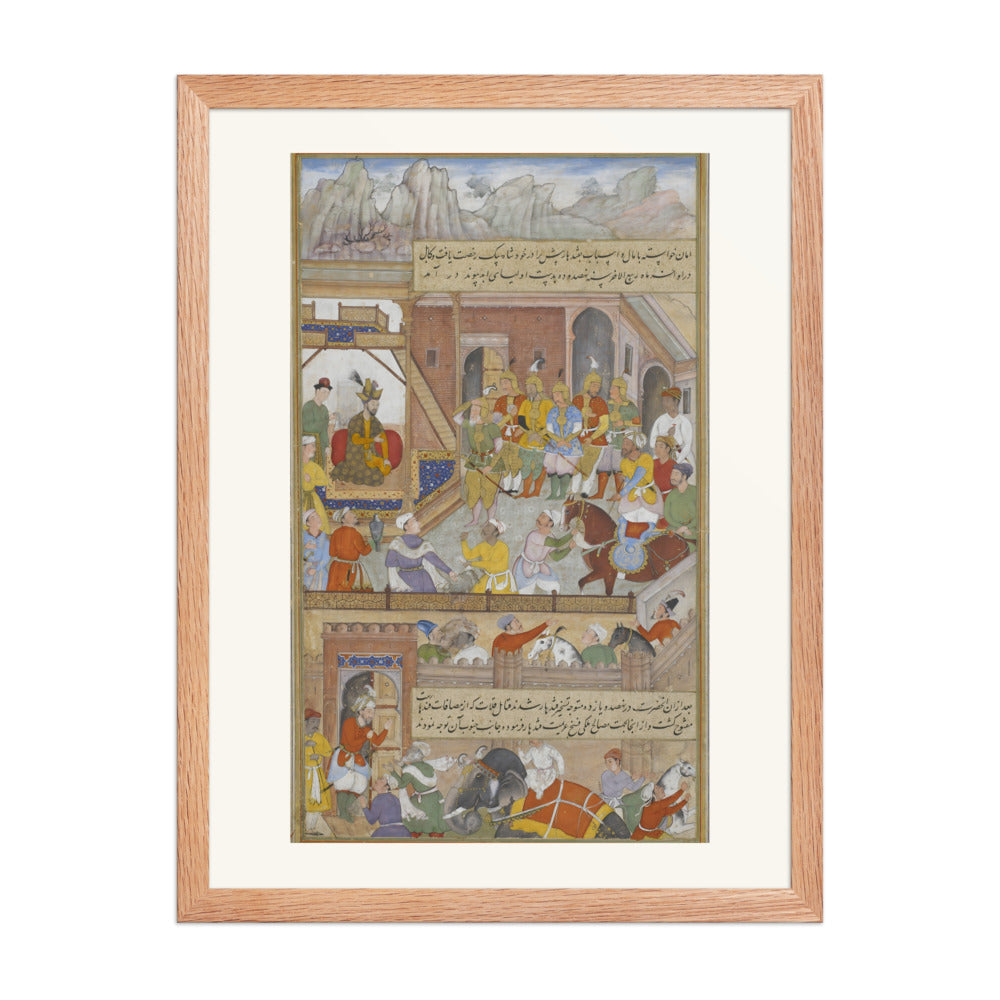Babur's Triumph at Kabul — Restored Mughal Wall Art — view 2