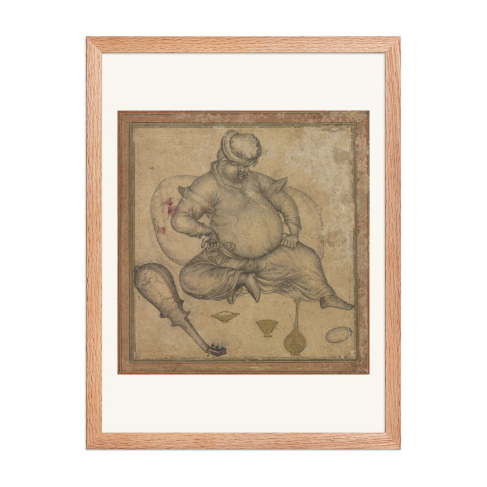 A Seated European, by Basawan | Restored Mughal Wall Art — view 5