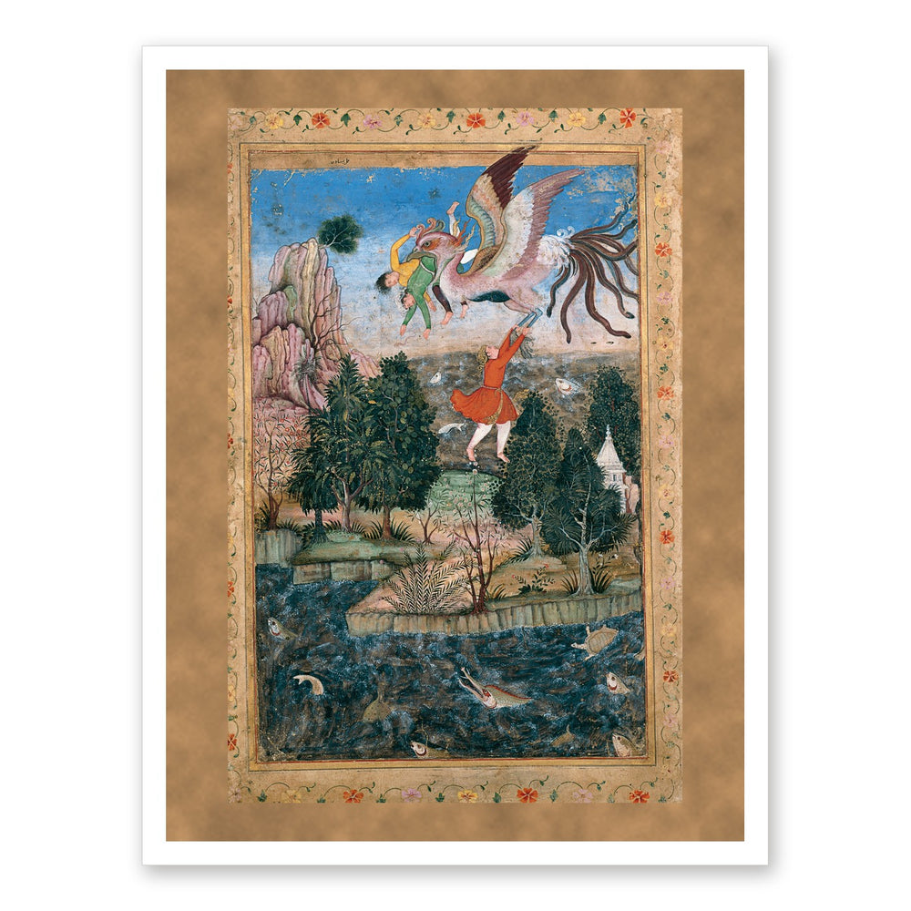 The Flight of the Simurgh by Basawan | Restored Mughal Wall Art — view 7