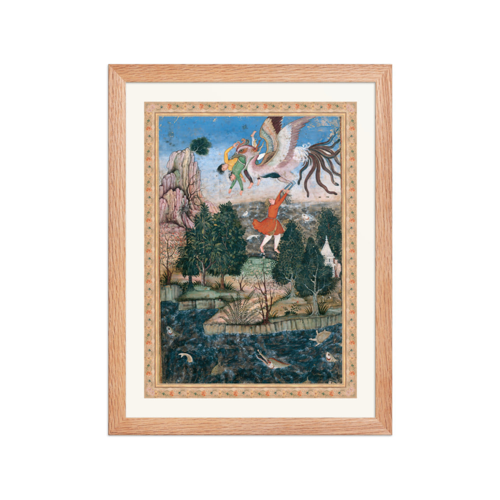 The Flight of the Simurgh by Basawan | Restored Mughal Wall Art — view 2