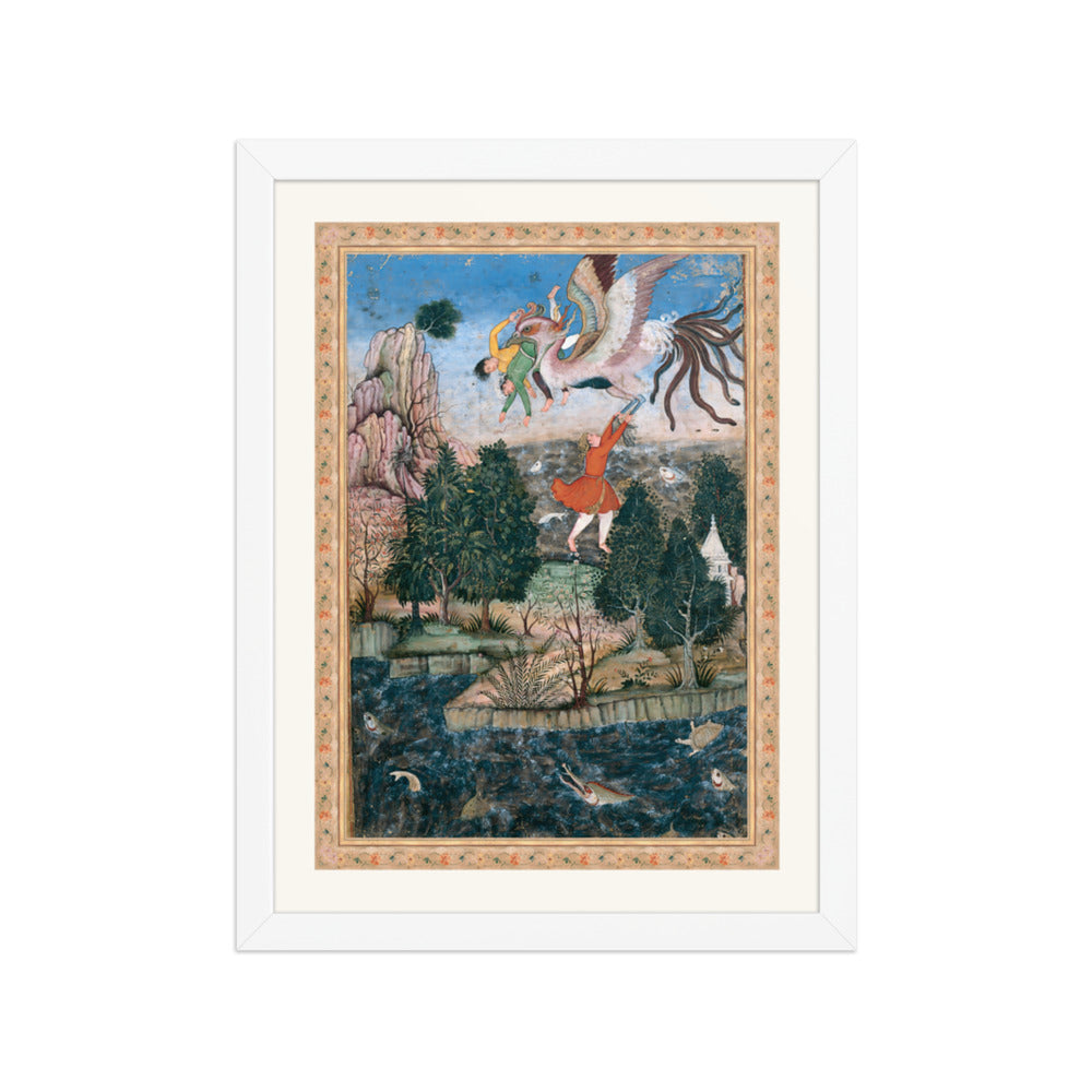 The Flight of the Simurgh by Basawan | Restored Mughal Wall Art — view 3