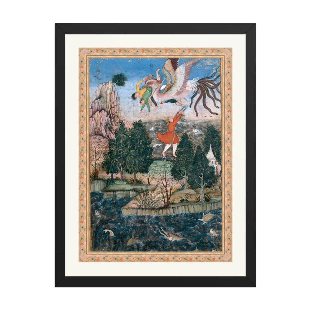 The Flight of the Simurgh by Basawan | Restored Mughal Wall Art — view 4