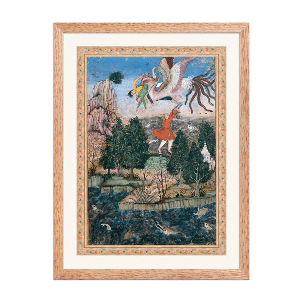 The Flight of the Simurgh by Basawan | Restored Mughal Wall Art — view 5