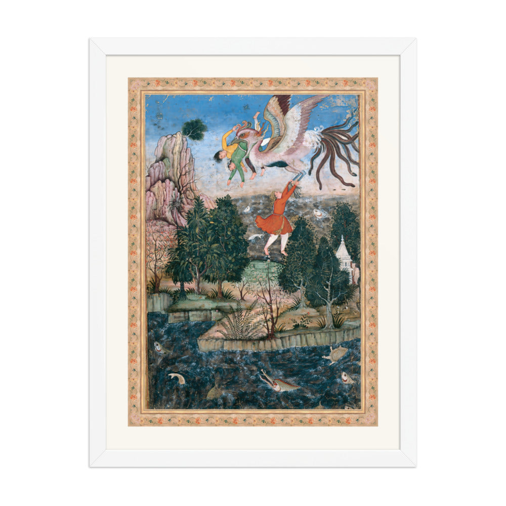 The Flight of the Simurgh by Basawan | Restored Mughal Wall Art — view 6