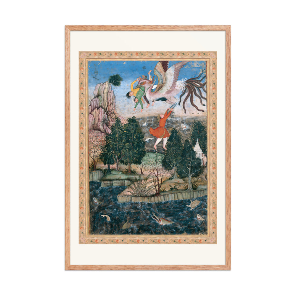 The Flight of the Simurgh by Basawan | Restored Mughal Wall Art — view 8