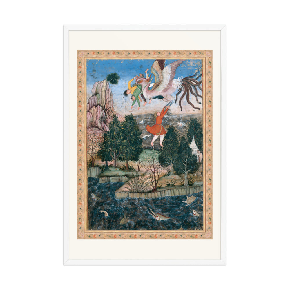 The Flight of the Simurgh by Basawan | Restored Mughal Wall Art — view 9
