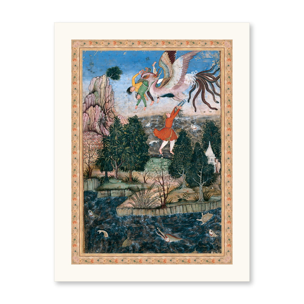 The Flight of the Simurgh by Basawan | Restored Mughal Wall Art — view 10