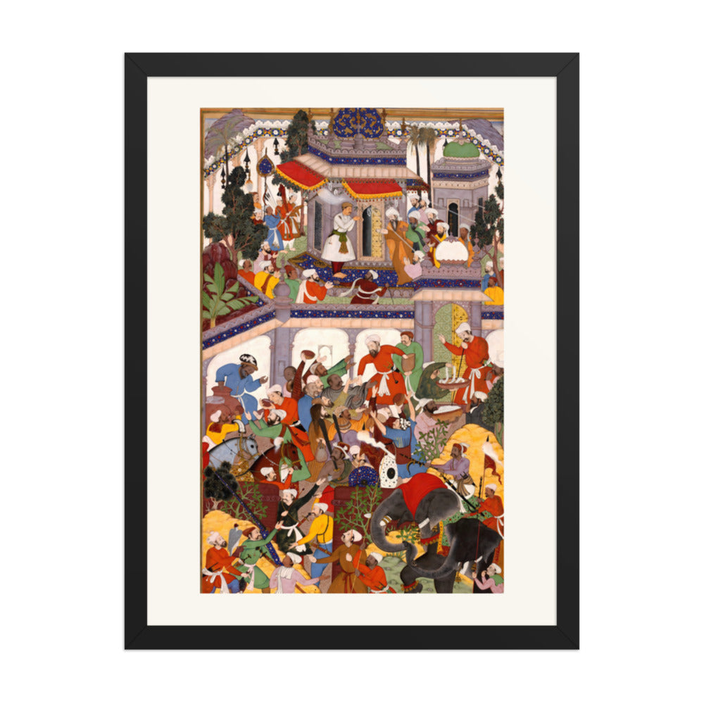 Akbar Visits the Tomb of Khwaja Mu'in ad-Din Chishti at Ajmer | Restored Mughal Wall Art — view 4