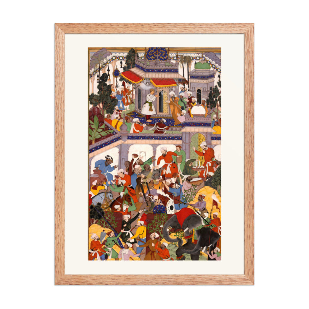 Akbar Visits the Tomb of Khwaja Mu'in ad-Din Chishti at Ajmer | Restored Mughal Wall Art — view 5