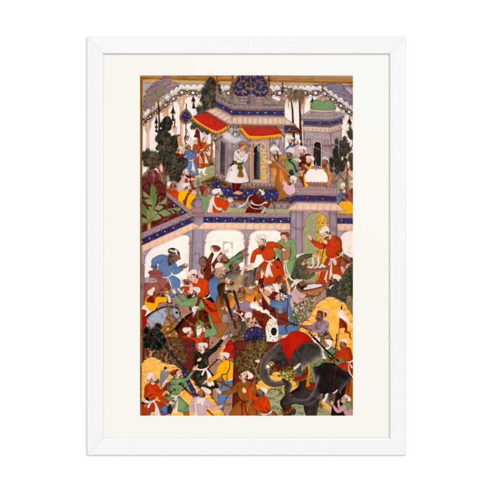 Akbar Visits the Tomb of Khwaja Mu'in ad-Din Chishti at Ajmer | Restored Mughal Wall Art — view 6