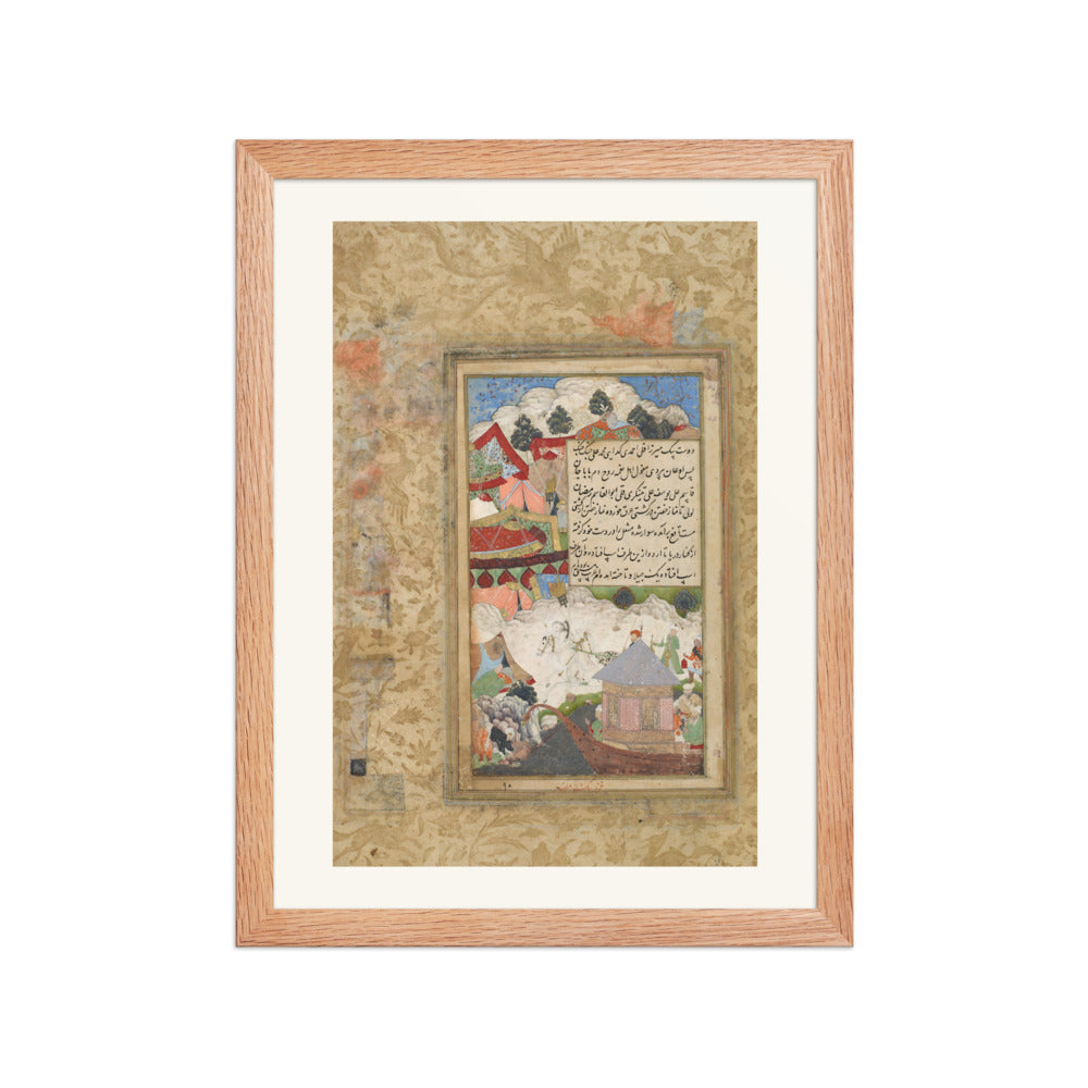 A Drunken Babur Returns to Camp at Night — Baburnama Folio | Restored Mughal Wall Art — view 4