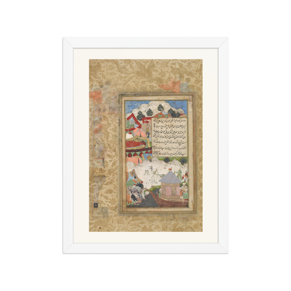 A Drunken Babur Returns to Camp at Night — Baburnama Folio | Restored Mughal Wall Art — view 6