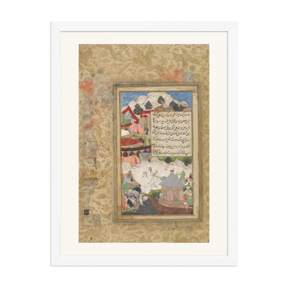 A Drunken Babur Returns to Camp at Night — Baburnama Folio | Restored Mughal Wall Art — view 5