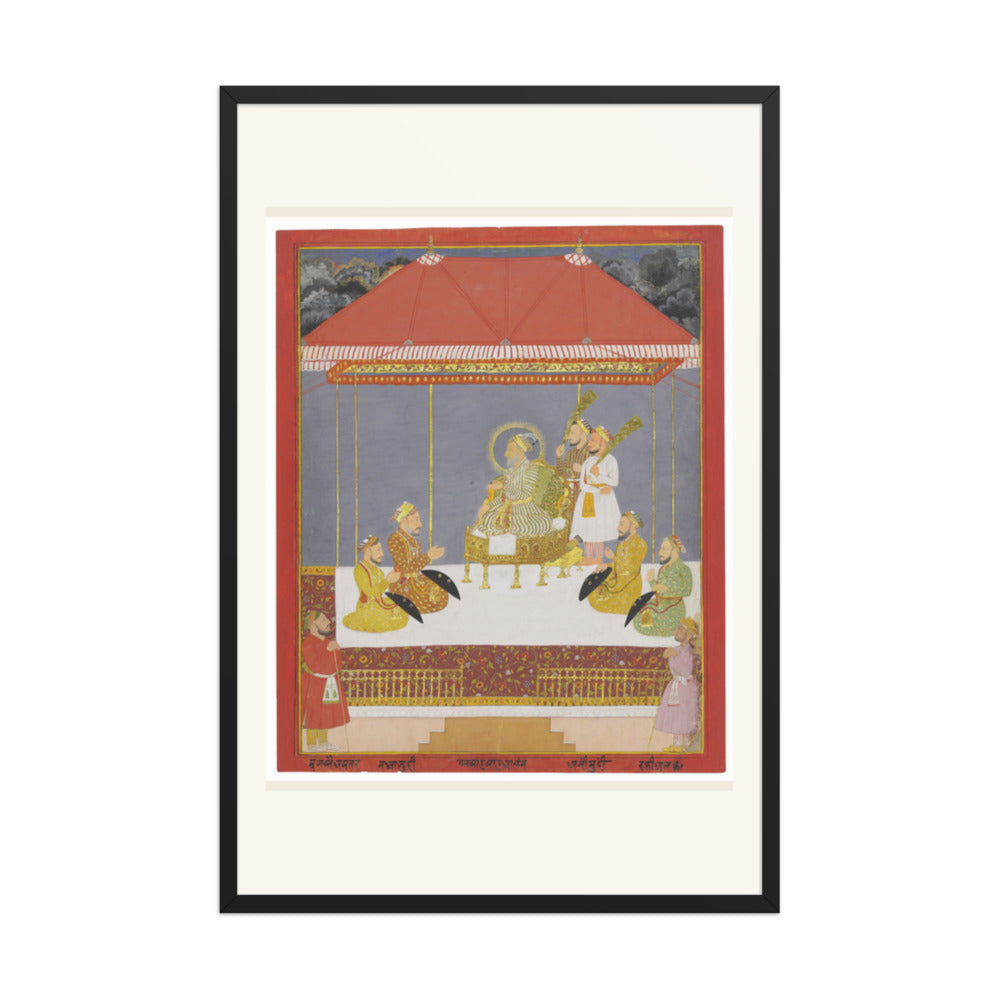 Bahadur Shah I Enthroned with His Sons | Restored Mughal Wall Art — view 8