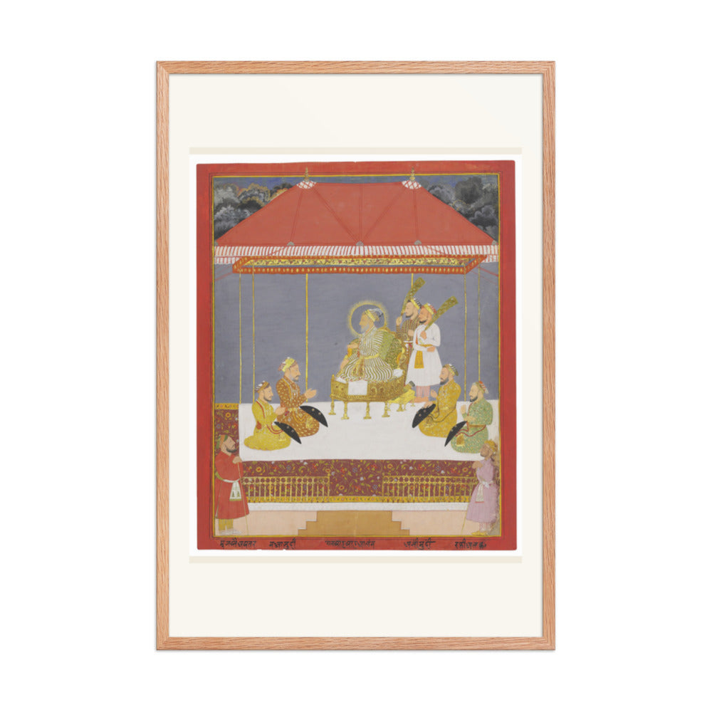 Bahadur Shah I Enthroned with His Sons | Restored Mughal Wall Art — view 9