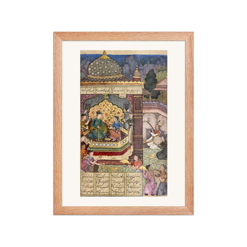 Bahram Gur in the Black Pavilion — Restored Mughal Wall Art — view 5