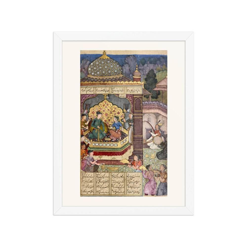 Bahram Gur in the Black Pavilion — Restored Mughal Wall Art — view 6