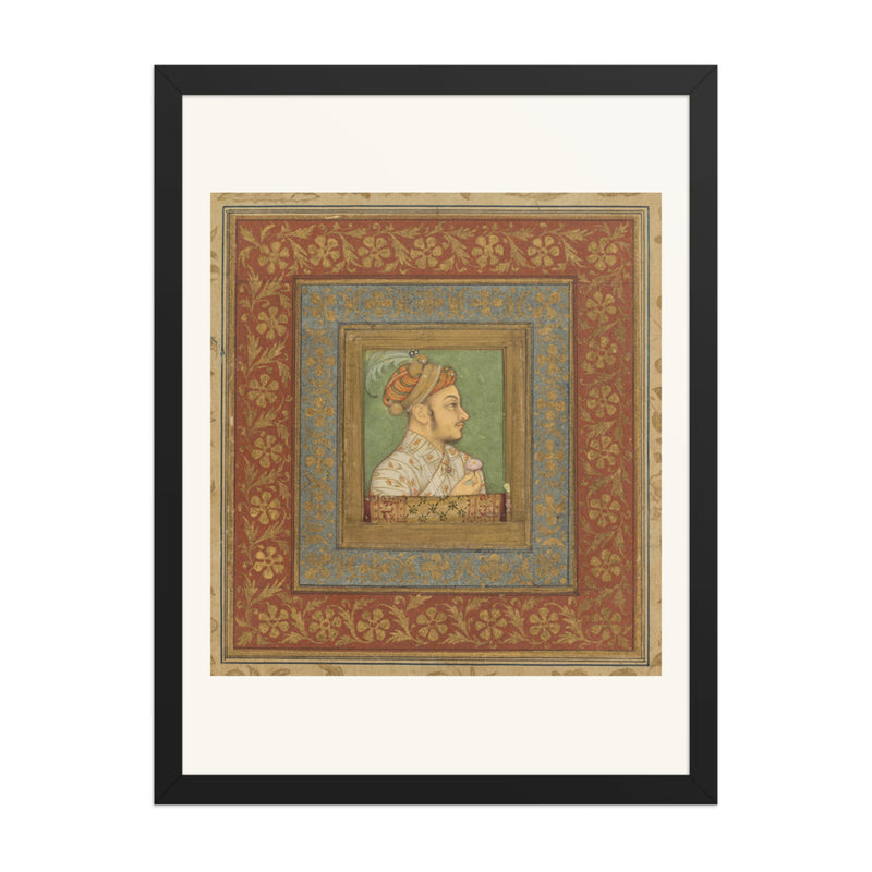 Portrait of Murad Bakhsh by Balchand — Mughal Album Folio | Restored Mughal Wall Art
