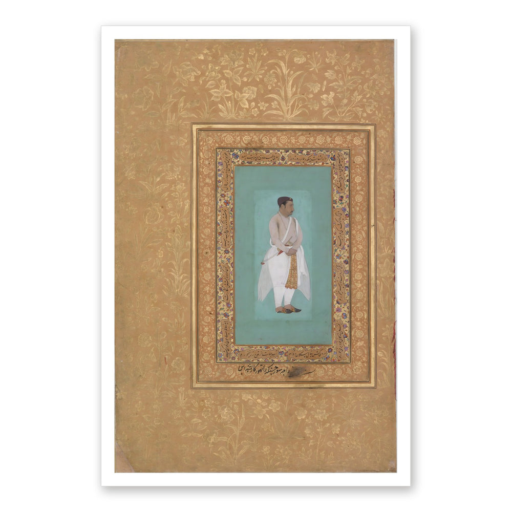 Portrait of Raja Suraj Singh Rathor by Bishan Das | Restored Mughal Wall Art — view 7