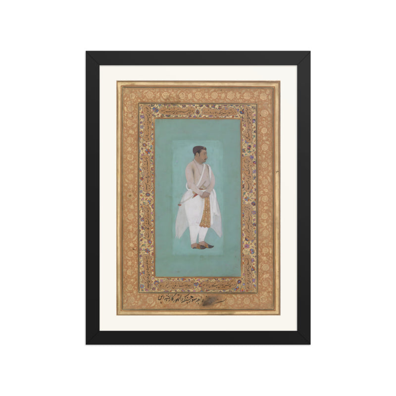 Portrait of Raja Suraj Singh Rathor by Bishan Das | Restored Mughal Wall Art