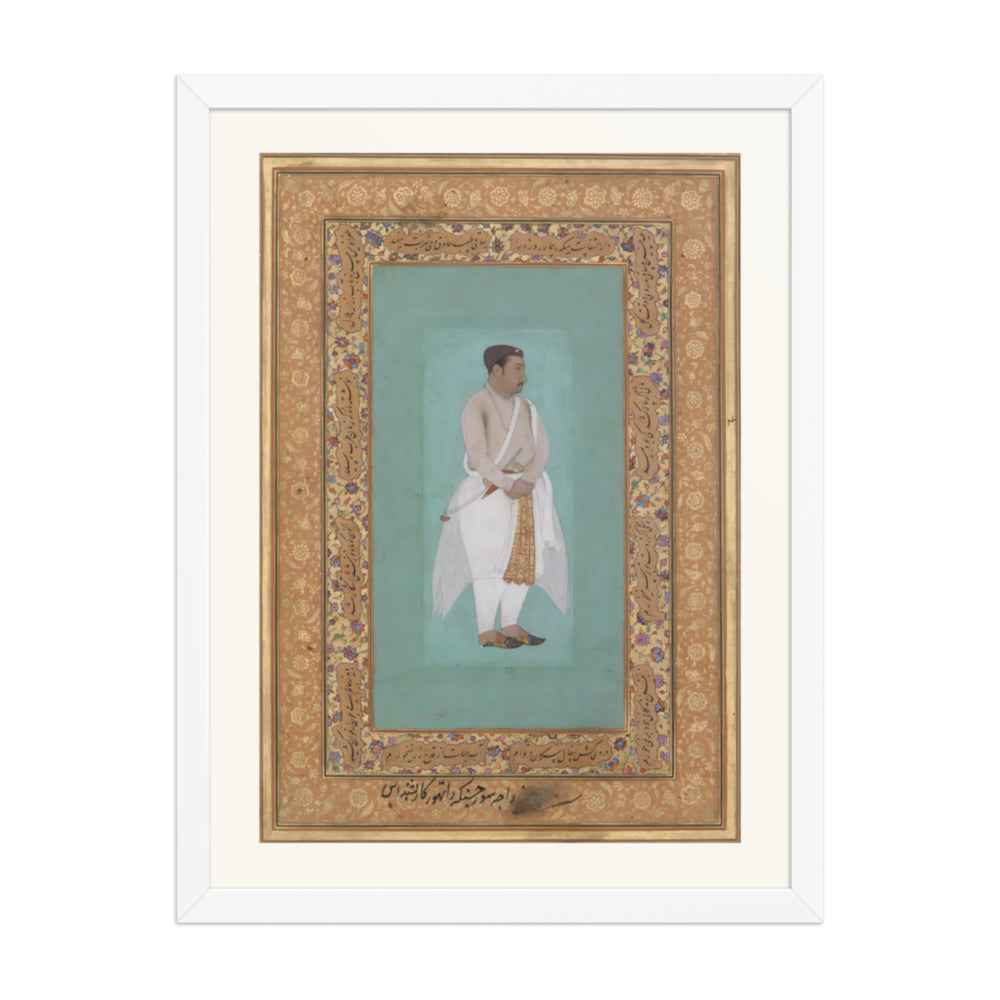 Portrait of Raja Suraj Singh Rathor by Bishan Das | Restored Mughal Wall Art — view 6