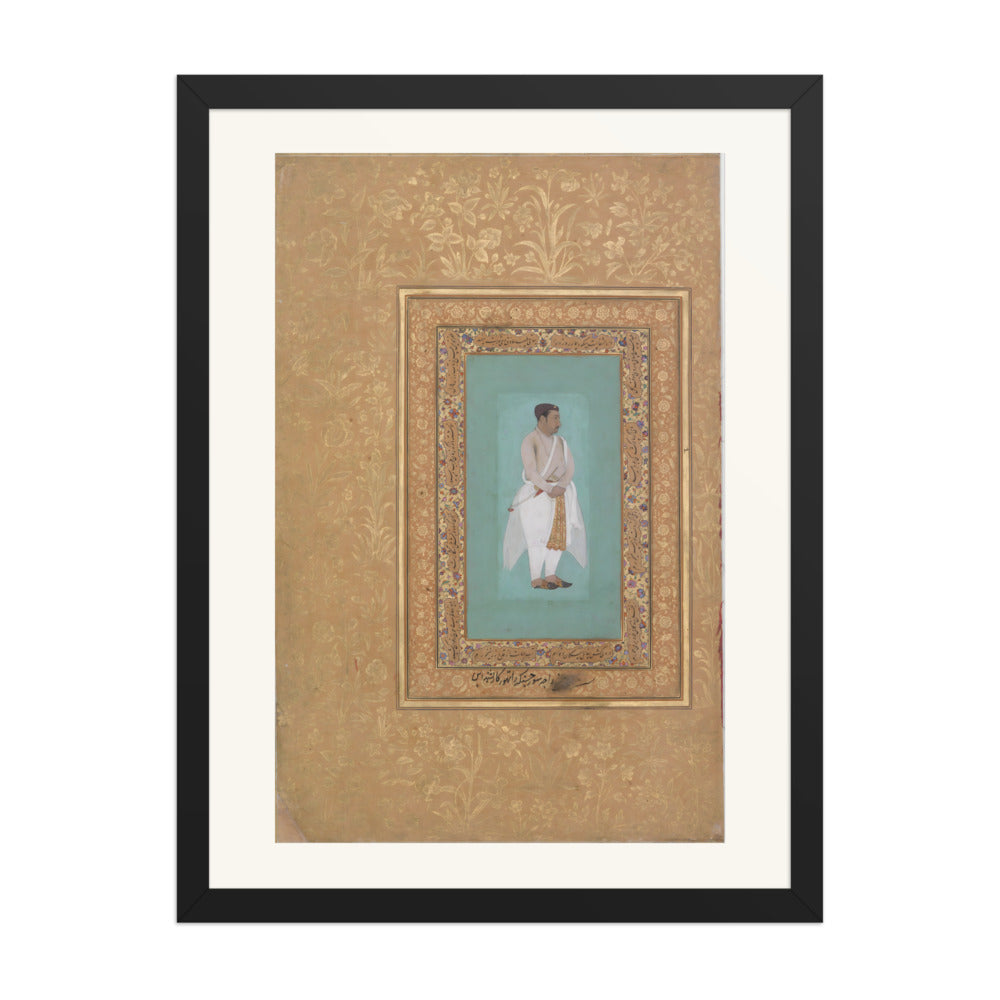 Portrait of Raja Suraj Singh Rathor by Bishan Das | Restored Mughal Wall Art — view 1