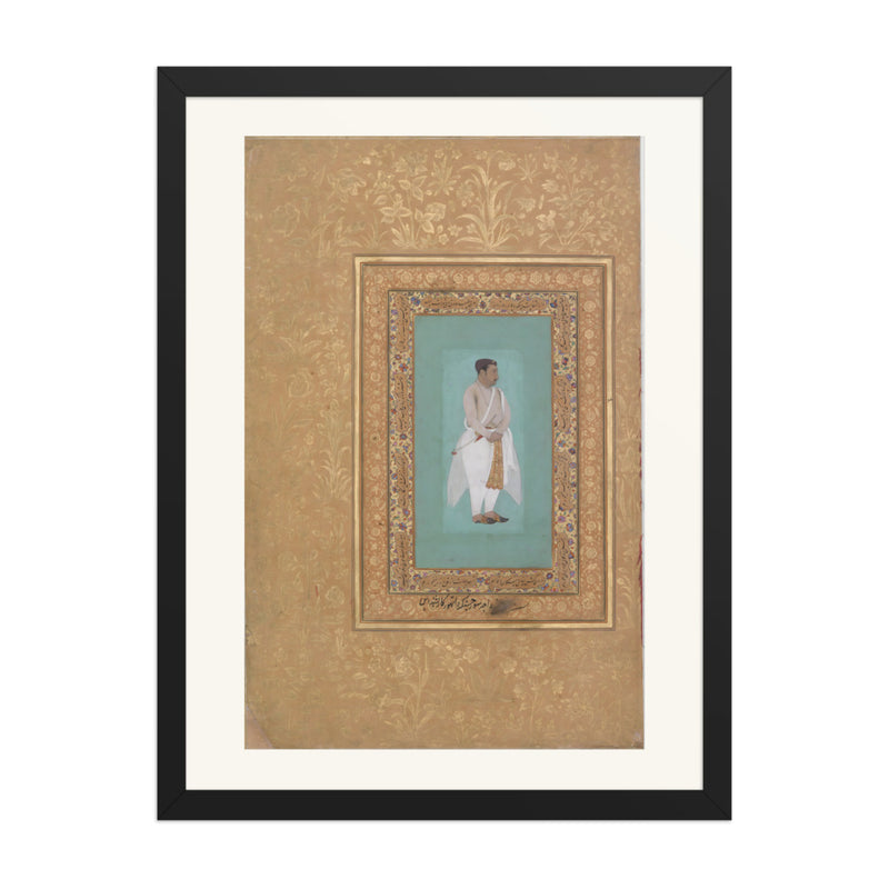 Portrait of Raja Suraj Singh Rathor by Bishan Das | Restored Mughal Wall Art